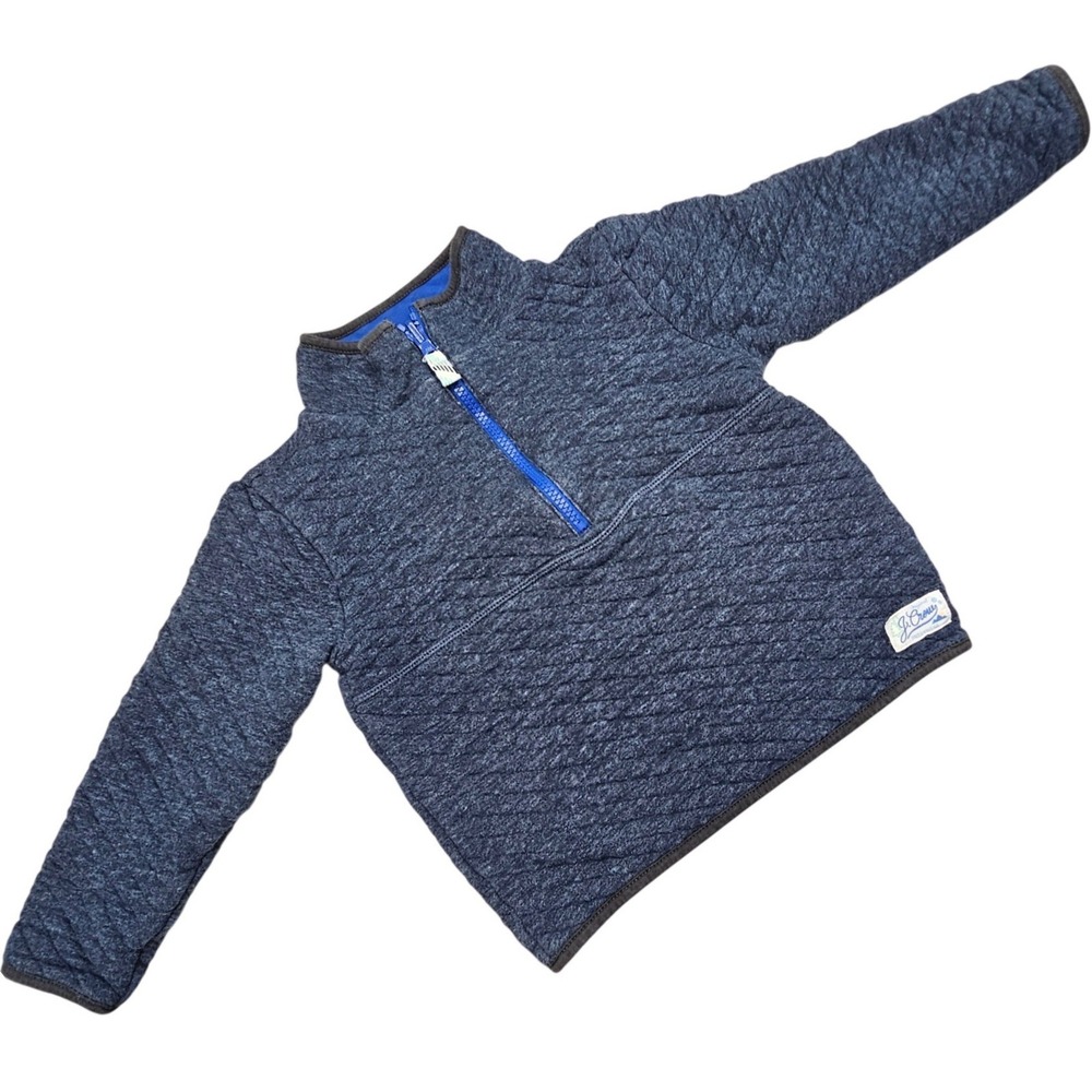 J. Crew Crewcuts Reversible Quilted Pullover Outerwear Blue XXS 2-3 Preppy Gorp
